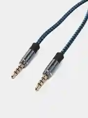 Синий кабель AUX jack-jack 3.5, плетенный
