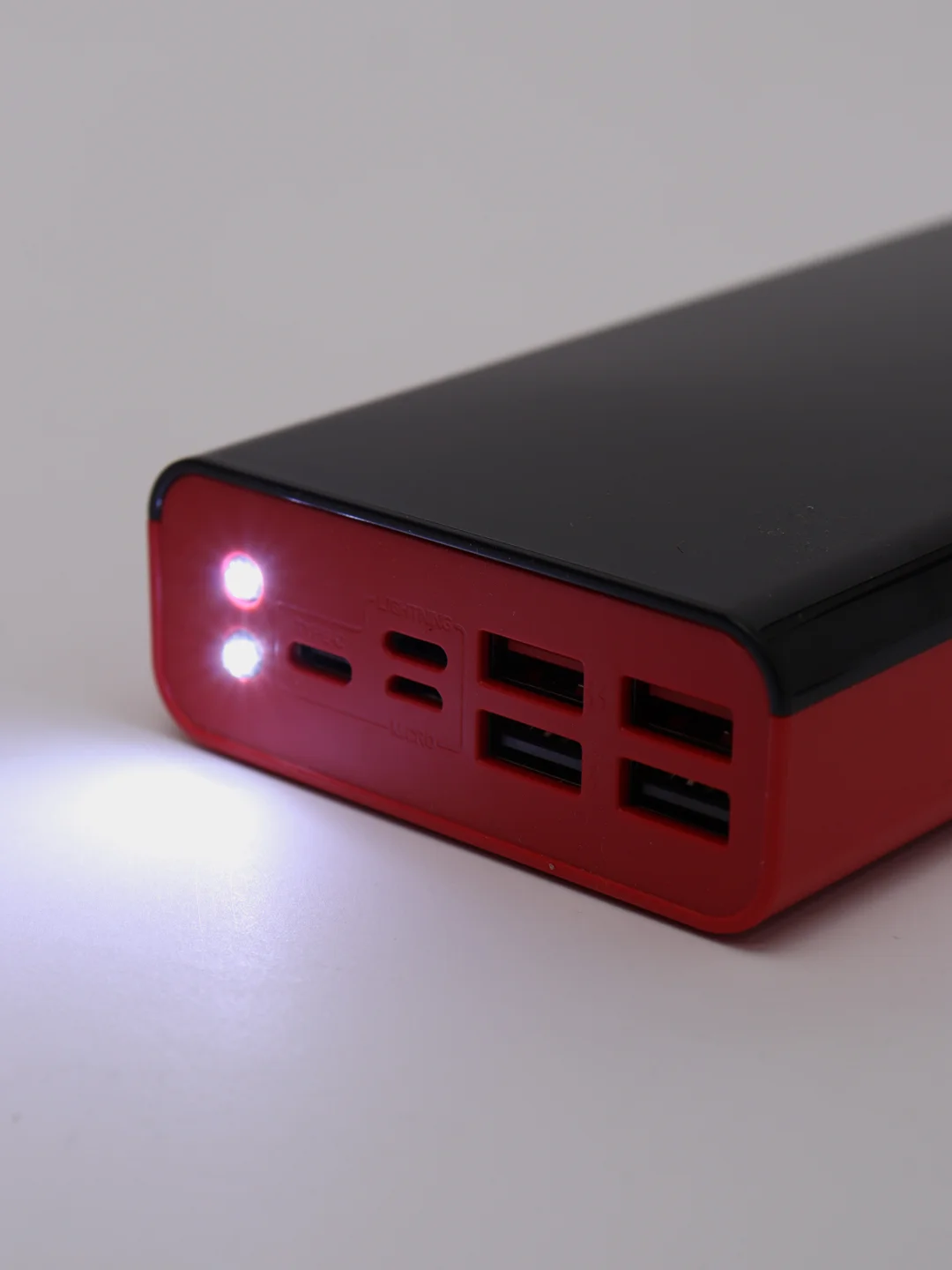 Красный внешний аккумулятор Power Bank, 40000 мА