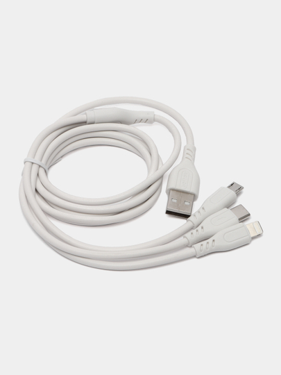 Кабель зарядный 3 в 1 для iPhone micro usb и type-c