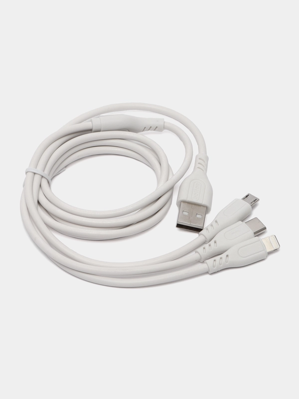 Кабель для зарядки 3 в одном для айфона micro usb и type-c