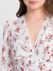Белый платье женское летнее с длинными рукавами SHARMIN