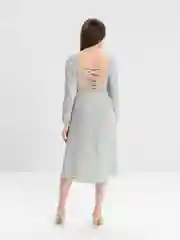 Зеленый платье женское с открытой спиной на шнуровке SHARMIN