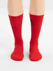 Красный носки мужские, высокие, из хлопка