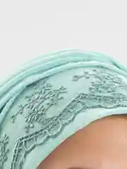 Кремовый готовый платок на никах / платок / женский головной убор / тюрбан женский