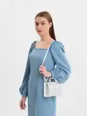 Белый женская твидовая сумка, сумка из твида через плечо