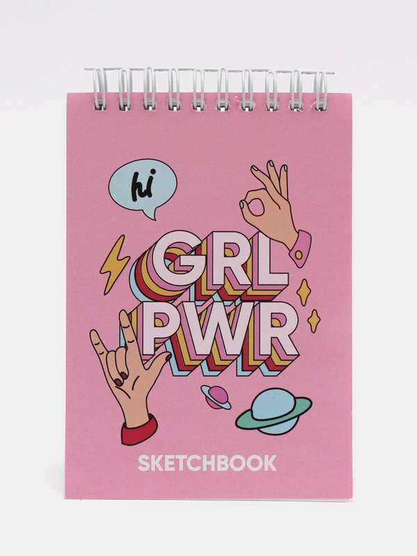 Скетчбук GRL PWR, А6, 100 г/м, 80 листов