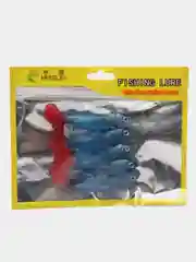 Синий силиконовая приманка с крючком, 5 штук, 8 см, 13 г