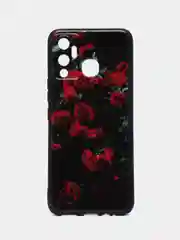 Оранжевый силиконовый чехол для Infinix HOT 12 PLAY NFC, с принтом, с рисунком (Хот 12 Плей)