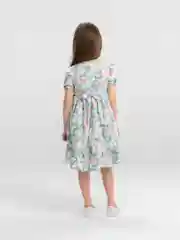 Бирюзовый платье детское, со шлейфом