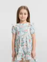 Бирюзовый платье детское, со шлейфом