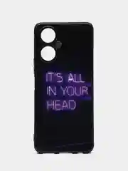 Серый чехол для Tecno Camon 19 / 19 Pro, с принтом, с рисунком (Техно Камон 19 Про)