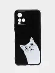 Бронзовый силиконовый чехол для Vivo Y33s / Y21 2021, с принтом, с рисунком (Виво У33С / у21 2021)
