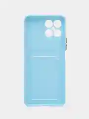 Ледяной силиконовый чехол для Honor X8 4G (Хонор Х8 4г / Икс 8), с карманом для карт, прозрачный