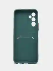 Зеленый силиконовый чехол для Tecno POVA Neo 2 (Техно Пова Нео 2), прозрачный с карманом для карт