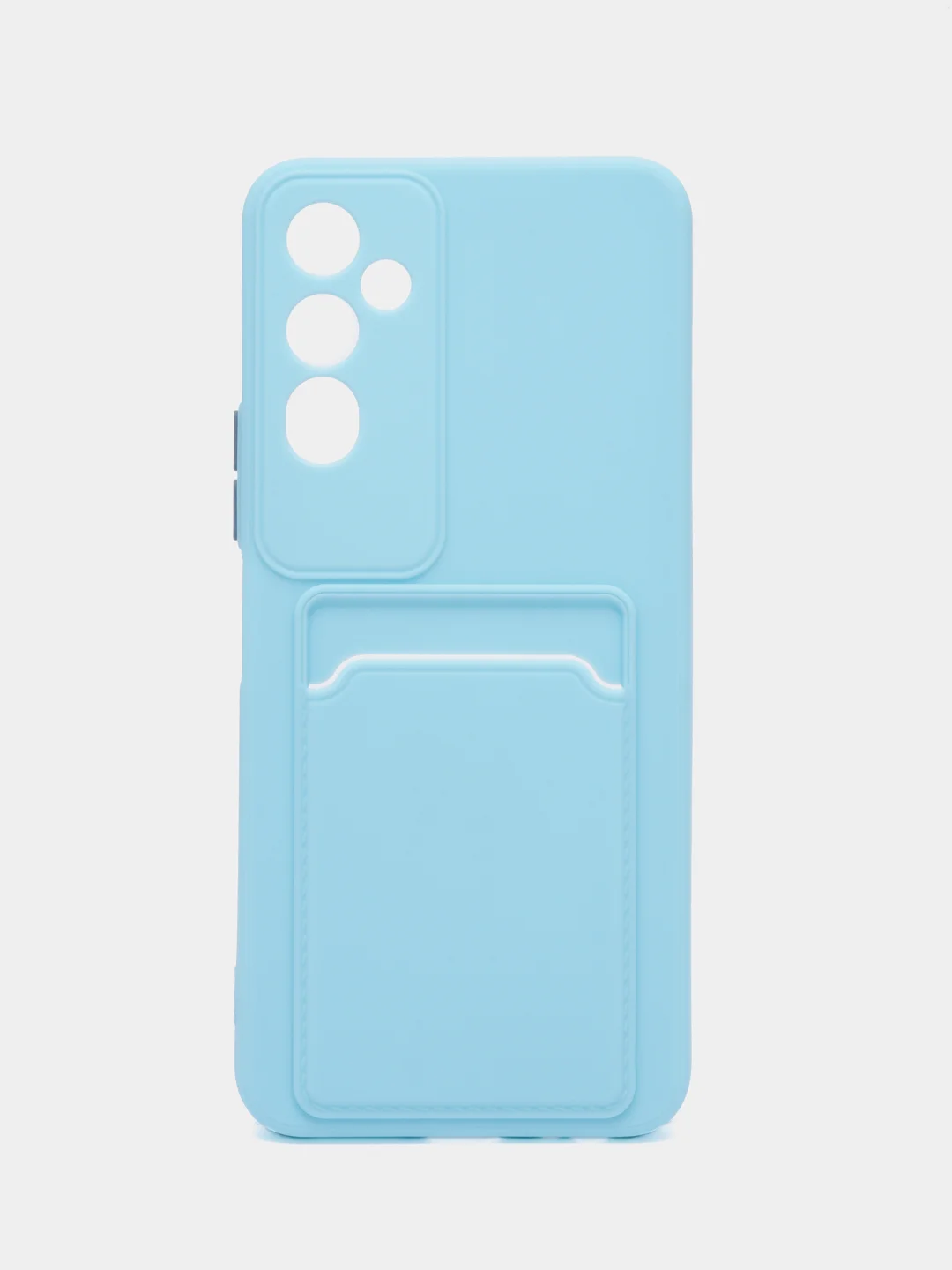 Ледяной силиконовый чехол для Tecno POVA Neo 2 (Техно Пова Нео 2), прозрачный с карманом для карт