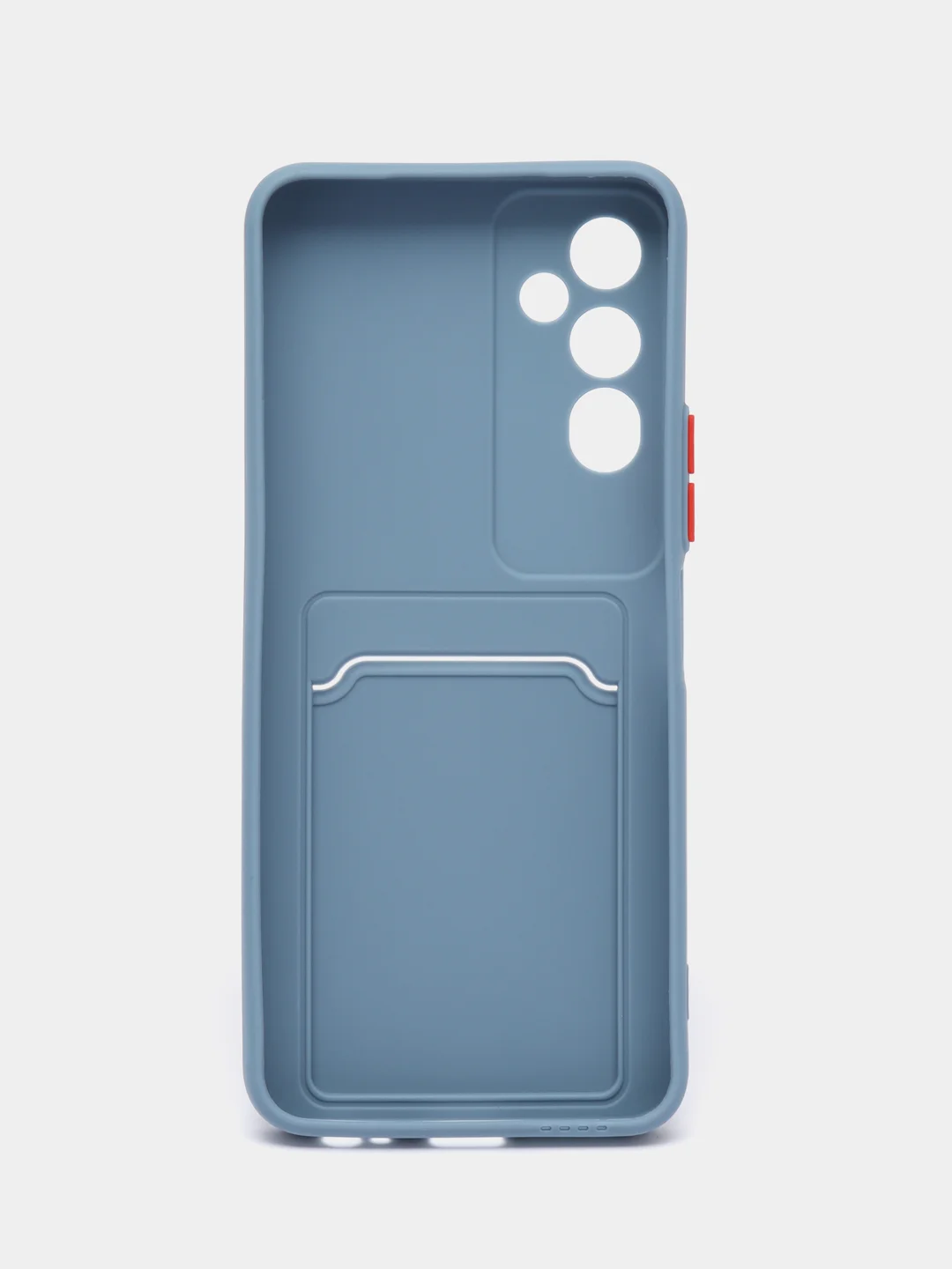 Синий меланж силиконовый чехол для Tecno POVA Neo 2 (Техно Пова Нео 2), прозрачный с карманом для карт