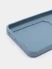 Синий меланж силиконовый чехол для Tecno POVA Neo 2 (Техно Пова Нео 2), прозрачный с карманом для карт