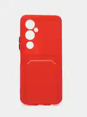 Зеленый силиконовый чехол для Tecno Pova 4 Pro (Техно Пова 4 Про), с карманом для карт, прозрачный