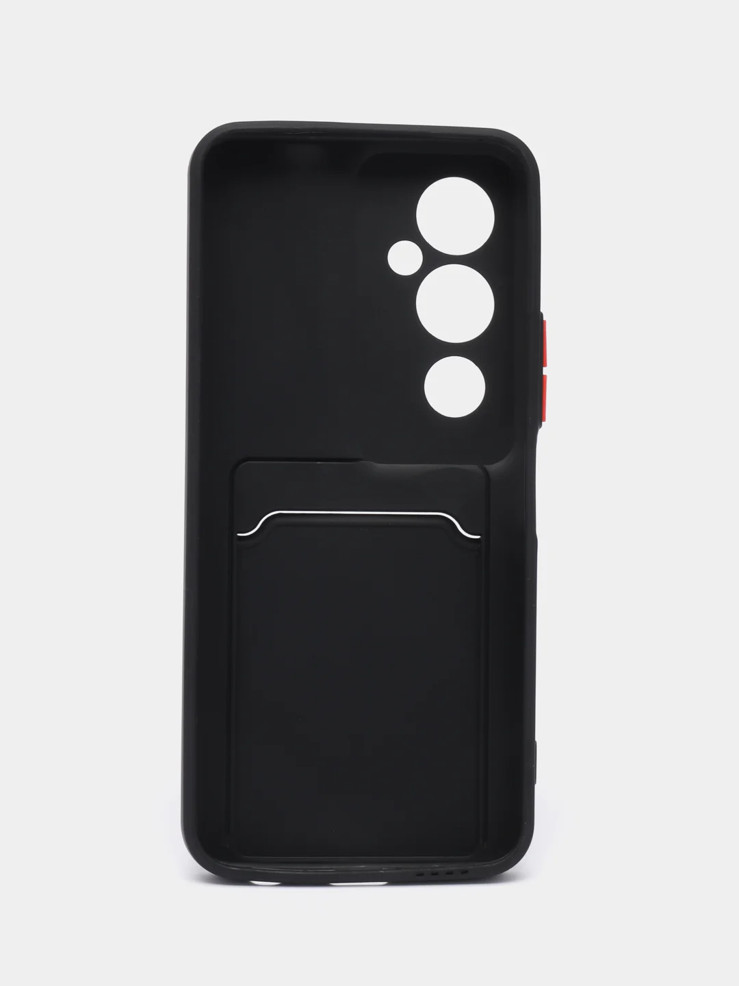 Черный силиконовый чехол для Tecno Pova 4 Pro (Техно Пова 4 Про), с карманом для карт, прозрачный