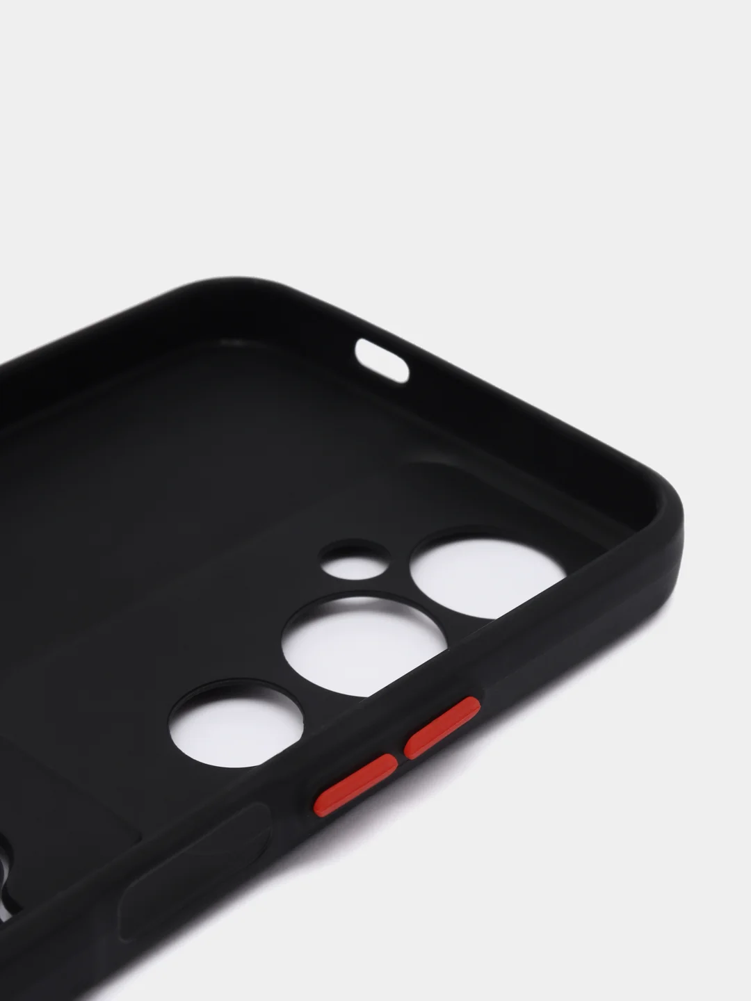 Черный силиконовый чехол для Tecno Pova 4 Pro (Техно Пова 4 Про), с карманом для карт, прозрачный