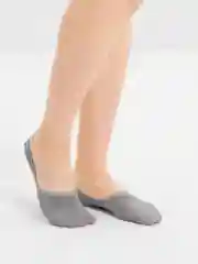 Серый следки мужские с силиконом, хлопковые, классические цвета