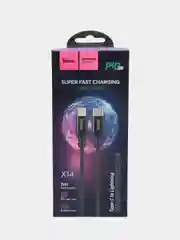 Кабель для быстрой зарядки Hoco X14 PD20W Type-C to Lightning, 1 метр, чёрный