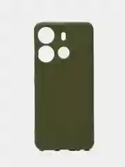 Зелёный хаки чехол для Tecno Spark Go 2023 и Tecno Pop 7 Pro силиконовый, матовый, с защитой камеры