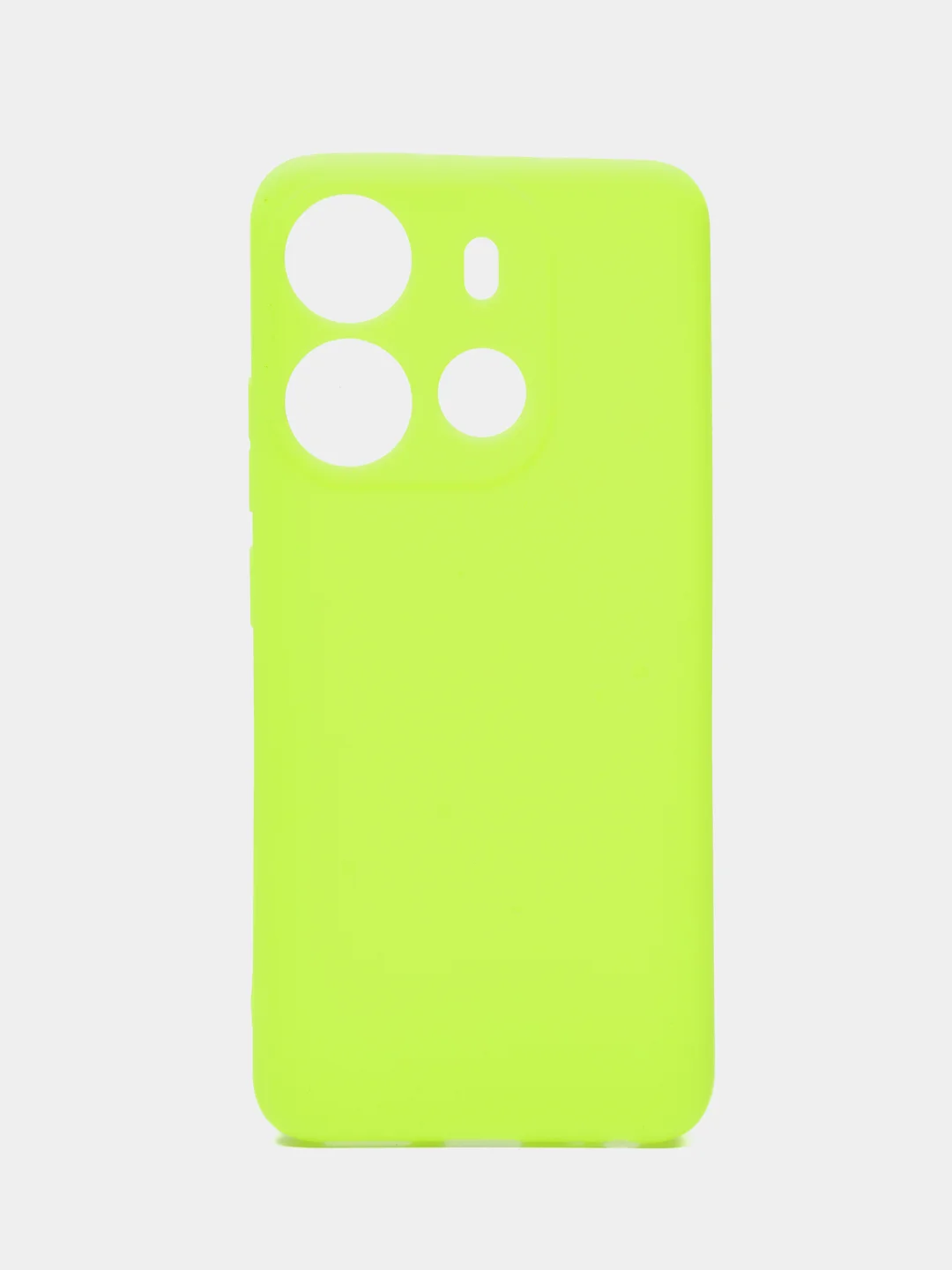 Салатовый чехол для Tecno Spark Go 2023 и Tecno Pop 7 Pro силиконовый, матовый, с защитой камеры