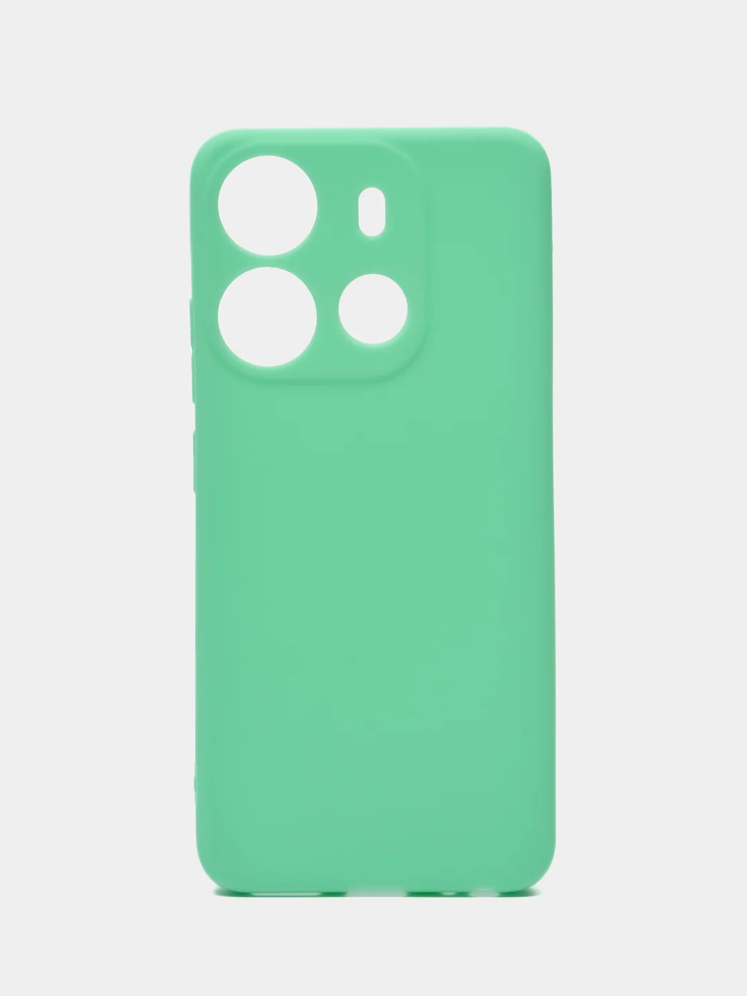 Бирюзовый чехол для Tecno Spark Go 2023 и Tecno Pop 7 Pro силиконовый, матовый, с защитой камеры
