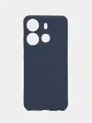 Темно-синий чехол для Tecno Spark Go 2023 и Tecno Pop 7 Pro силиконовый, матовый, с защитой камеры