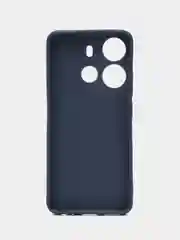 Темно-синий чехол для Tecno Spark Go 2023 и Tecno Pop 7 Pro силиконовый, матовый, с защитой камеры