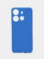 Синий чехол для Tecno Spark Go 2023 и Tecno Pop 7 Pro силиконовый, матовый, с защитой камеры