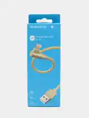 Золотой кабель для зарядки iPhone Borofone BX26 Lightning, угловой