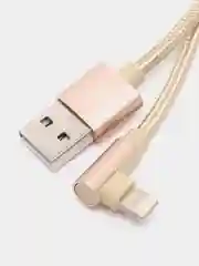 Золотой кабель для зарядки iPhone Borofone BX26 Lightning, угловой
