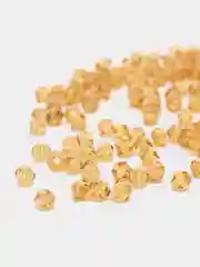 Кремовый бусины стеклянные граненные биконус