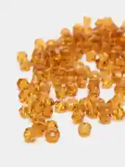 Рыжий бусины стеклянные граненные биконус