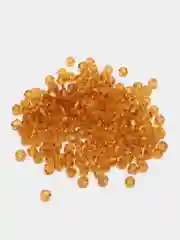 Рыжий бусины стеклянные граненные биконус