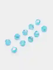 Небесно-голубой бусины стеклянные граненные биконус