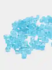 Небесно-голубой бусины стеклянные граненные биконус