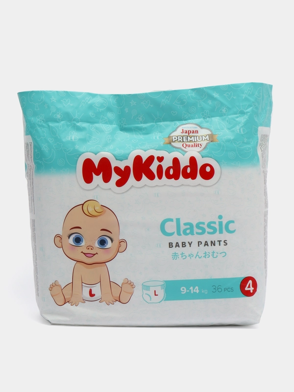 Подгузники трусики детские размер L для детей с весом 9-14 кг 36шт Mykiddo Classic