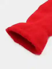 Красный детские махровые носочки с объёмными игрушками, нескользящие