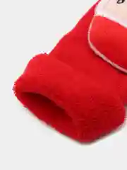 Алый детские махровые носочки с объёмными игрушками, нескользящие