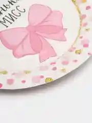 Тарелка бумажная "Маленькая Мисс", 18 см, в наборе 10 шт