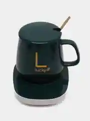 Зеленый кружка с подогревом керамическая