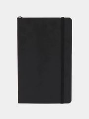 Блокнот А5 130х210мм, BRAUBERG ULTRA, под кожу, 80г/м2, 96л, клетка, черный, 113004