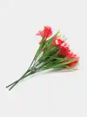 Тёмно-розовый искусственные цветы осока, трава, зелень с розочками, камелиями