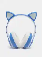 Синий наушники беспроводные, светящиеся, детские, Cat, с микрофоном, для iPhone, Android, пк