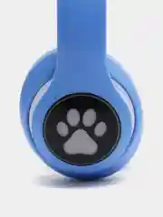 Синий наушники беспроводные, светящиеся, детские, Cat, с микрофоном, для iPhone, Android, пк