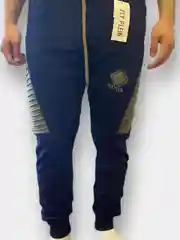 Синий спортивные брюки, мужские, с полосками
