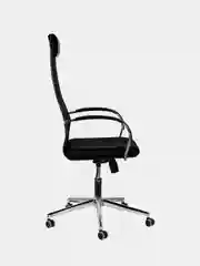 Кресло офисное BRABIX Pilot EX-610 CH premium, хром, ткань-сетка, черное, 532417